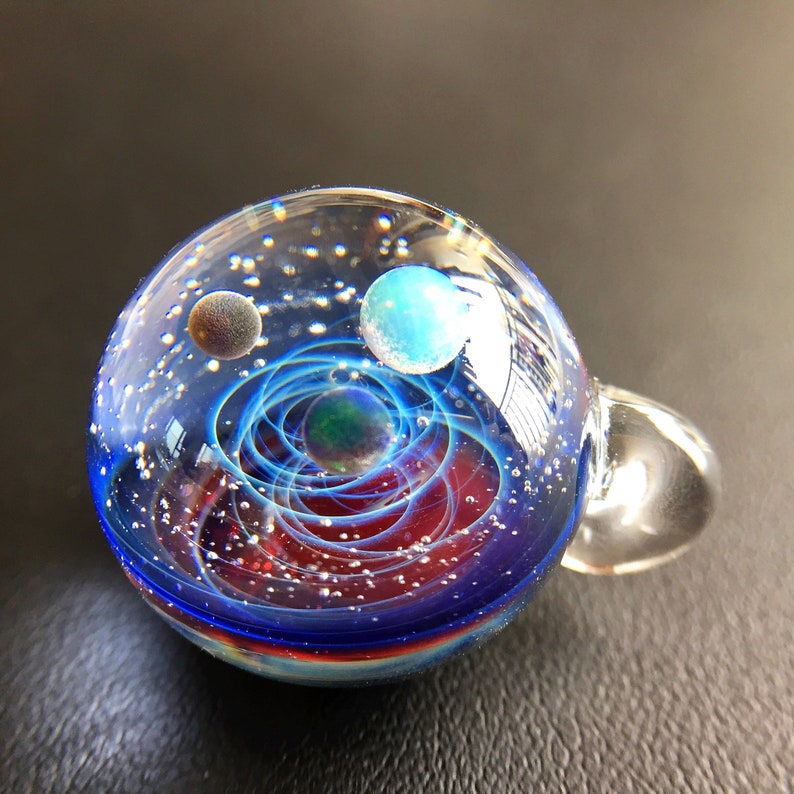Handmade Glass Universe Pendant 24mmunique Birthday Gift Etsy