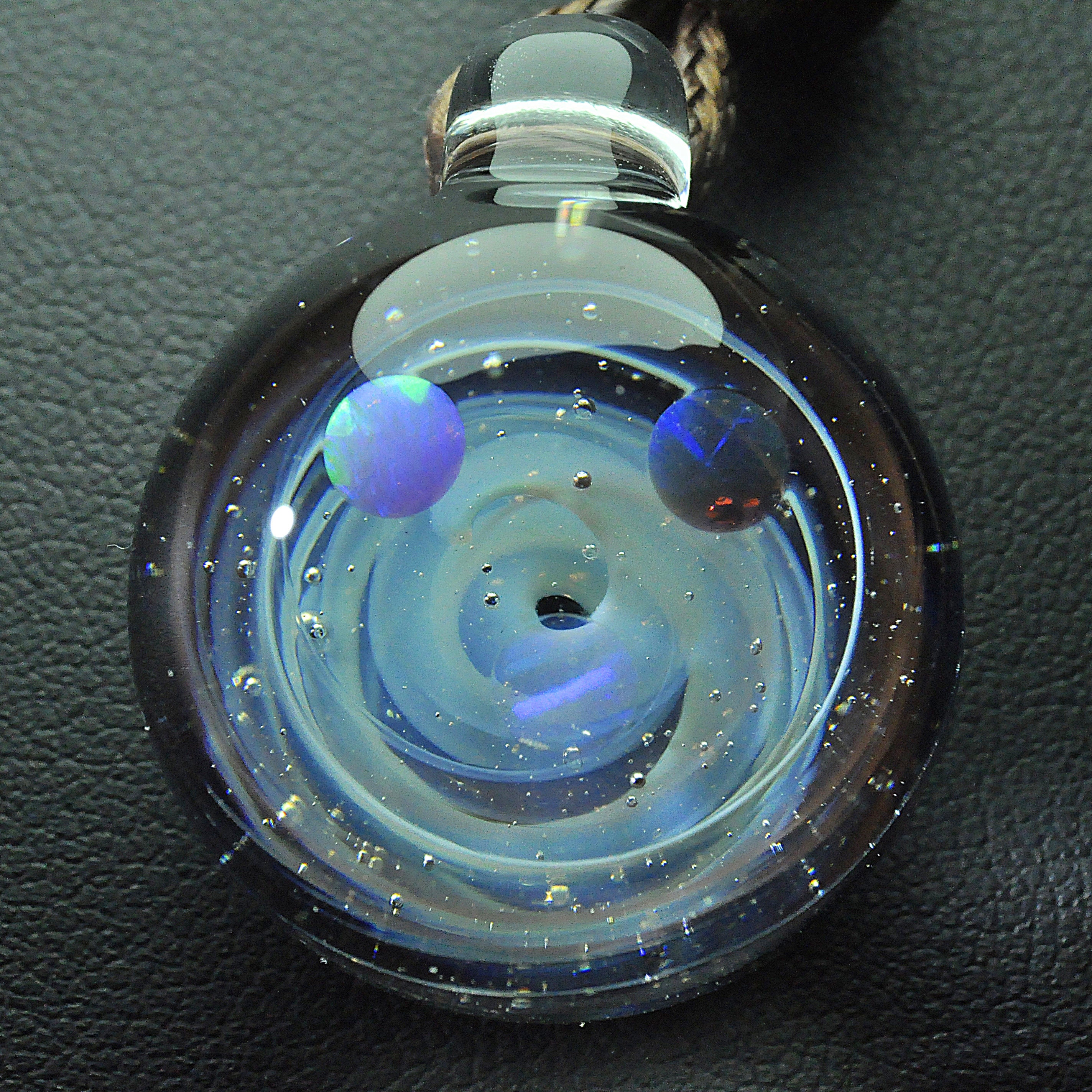 Night Sky Galaxy Necklace Universe Pendant Space Blown Glass 1