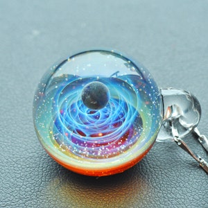 Unique Birthday Gift Glass Galaxy Necklace Glass Necklace Pendant Borosilicate Nebula Universe Jewelry Universe Necklace Galaxy Pendant