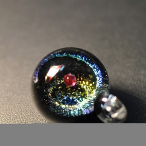 Space Glass Pendant -Glass Galaxy Pendant - Pendant with Galaxy - Borosilicate - Heady Pendant -  Heady Glass Pendant - Customized Jewelry
