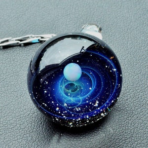 Joyería personalizada Colgante Galaxy Galaxy Dos canicas opal