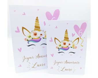 Carte Licorne Etsy