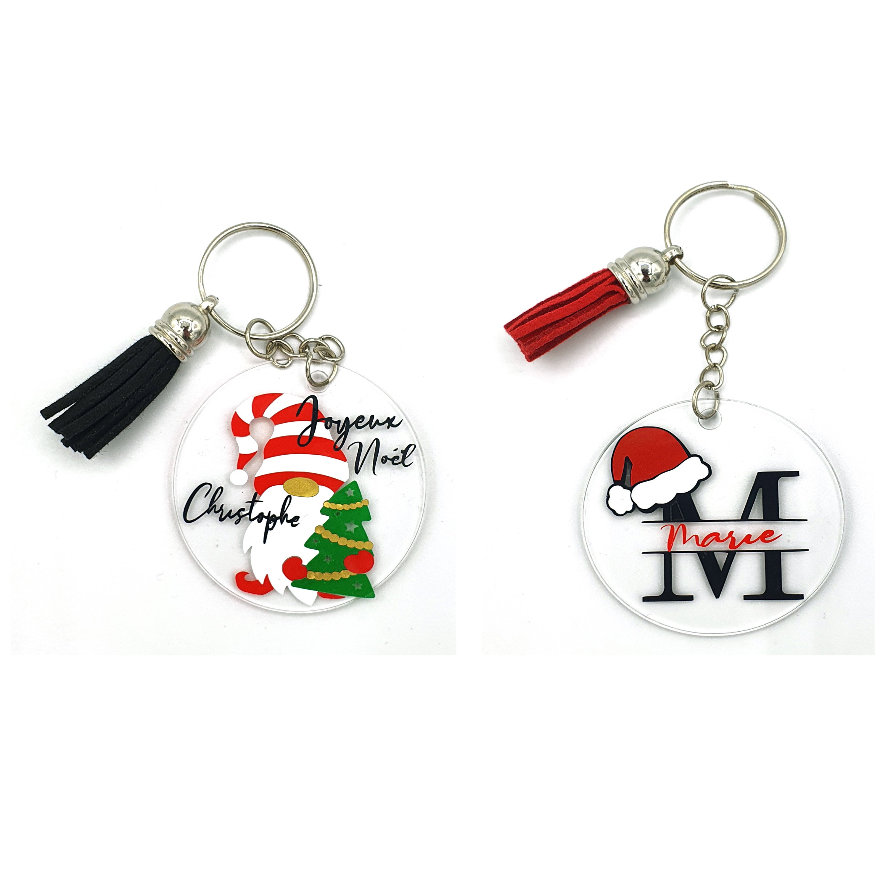 personalized christmas keychain