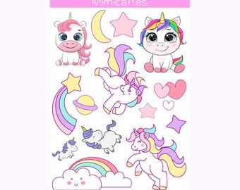 Unicorn stickers set of 10 sheets 160 unicorn stickers for girls children scrapbooking creative hobbies unicorn stickers