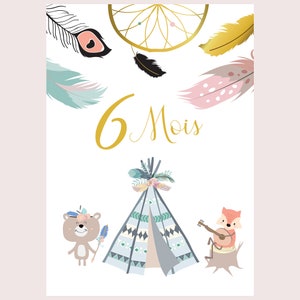 Cartes étape bébé ma première année mois par mois lot de 14 cartes en papier photo idéal cadeau naissance baby shower image 5