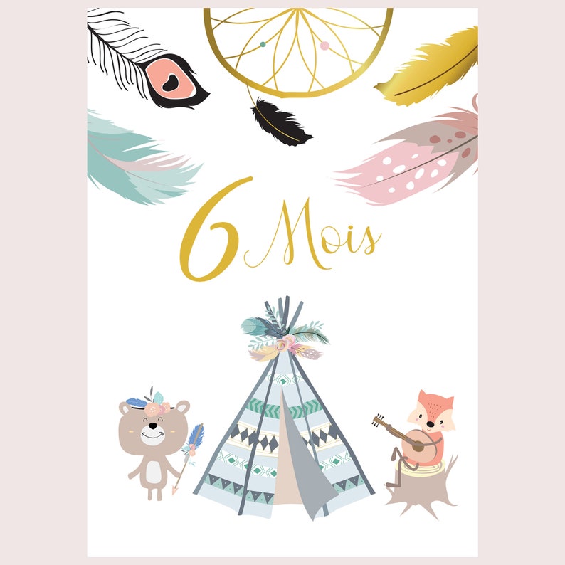 Cartes étape bébé ma première année mois par mois lot de 14 cartes en papier photo idéal cadeau naissance baby shower image 5