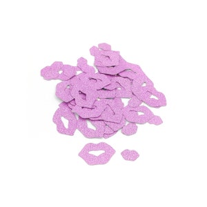 Confettis en forme de bouche, confettis de table, de fête, scrapbooking, confettis anniversaire, décoration table, confettis mariage, rose