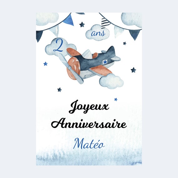 Carte Anniversaire Garcon Fille 1 An 2 Ans 3 Ans 4 Ans 5 Etsy Canada