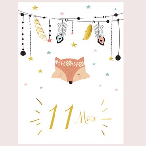 Cartes étape bébé ma première année mois par mois lot de 14 cartes en papier photo idéal cadeau naissance baby shower image 8