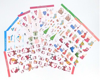 Christmas sticker decals, 10 sheets of Christmas stickers for scrapbooking DIY for children, Christmas gift decorations