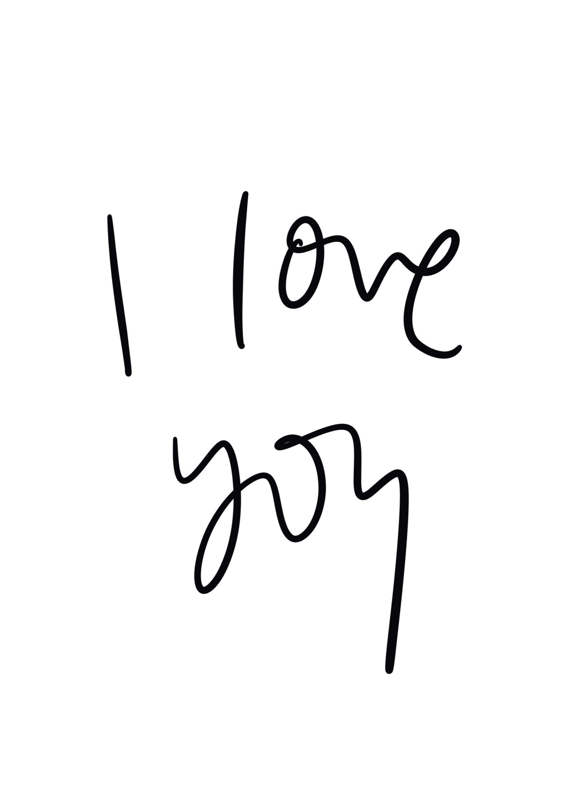 I Love You Printable Downloadable Quote. Art Wall Print, Minimal, Room ...
