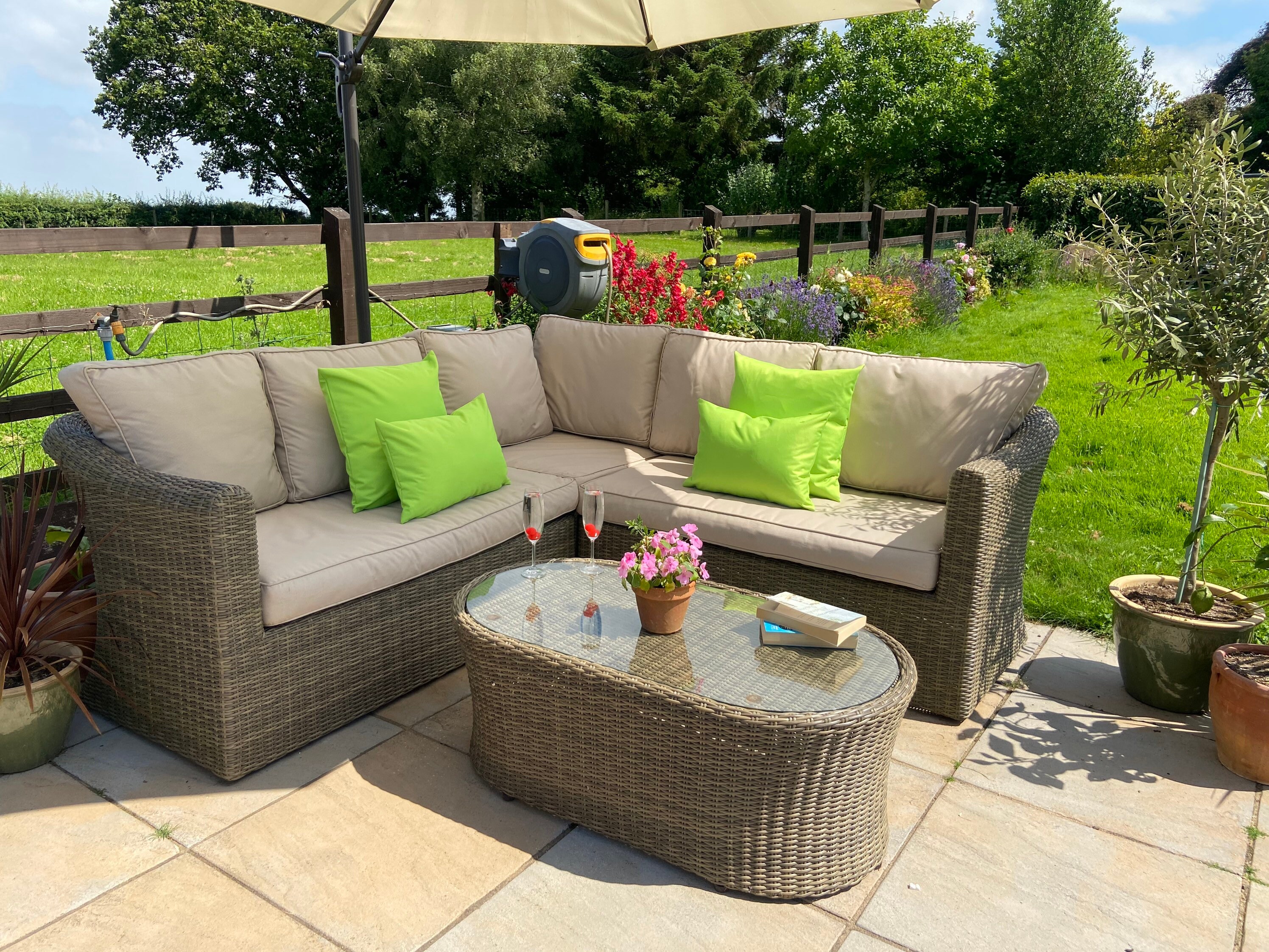 Lime Green Plain Water Resistant Cushions Outdoor Cushions Etsy UK