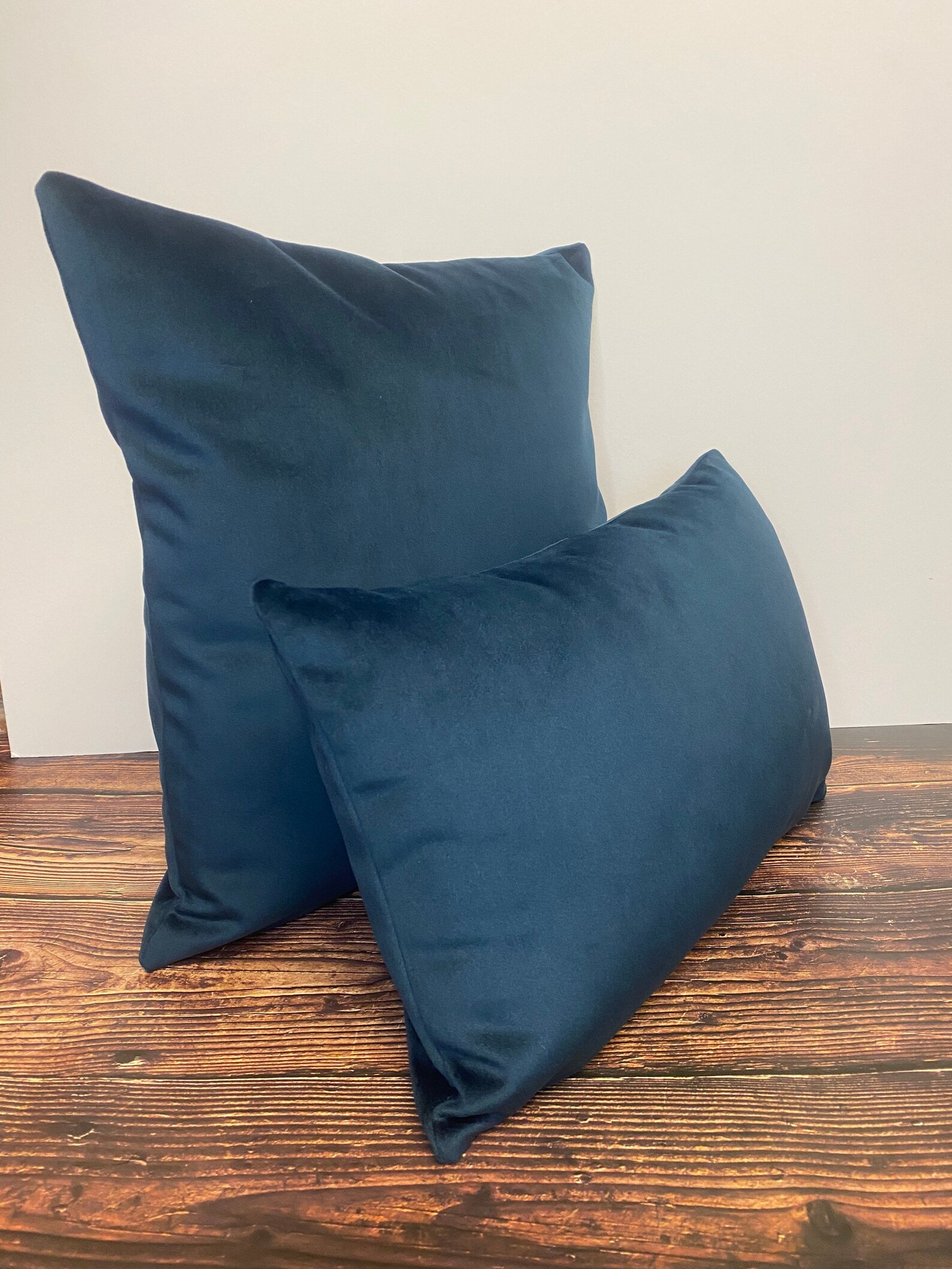 Navy Blue Plush Velvet Cushions in Square and Oblong Velvet Cushions