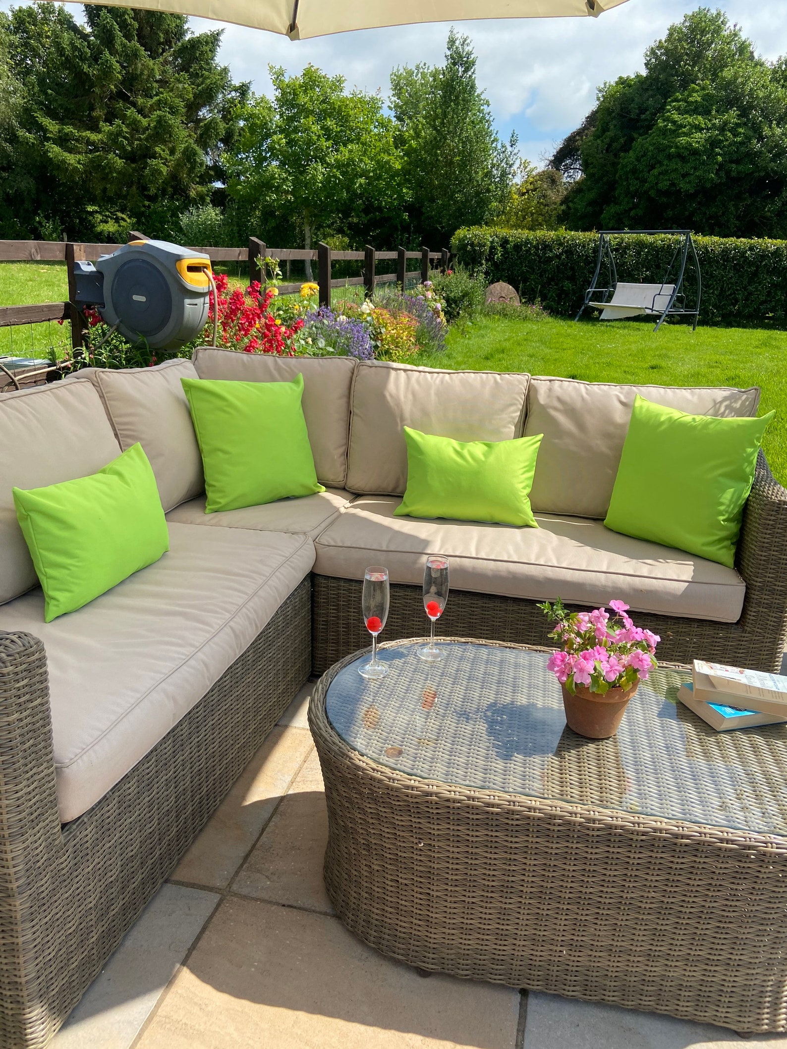 Lime Green Plain Water Resistant Cushions Outdoor Cushions Etsy UK