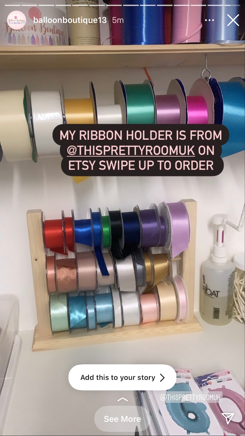 Ribbon Holder FREE STANDING Ribbon Rack Ribbon Organiser Etsy UK