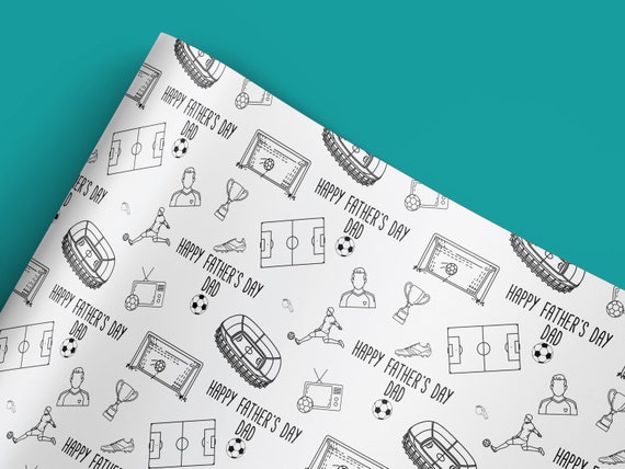Download Father S Day Wrapping Paper Football Wrapping Paper Etsy