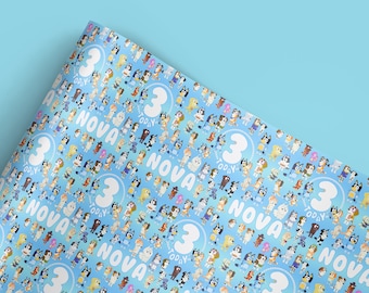 Bluey Wrapping Paper, Bluey Gift Wrap, Bluey Paper, Bluey Birthday Party