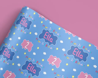 Blue Pig Wrapping Paper, Blue Pig Gift Wrap, Blue Pig Birthday, Blue Pig Party, Blue Pig Paper