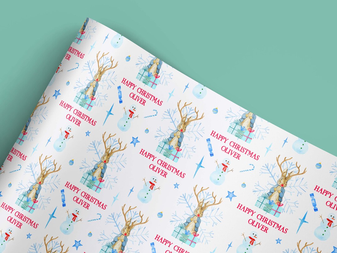 Peter Rabbit Christmas Wrapping Paper Peter Rabbit Wrap Etsy