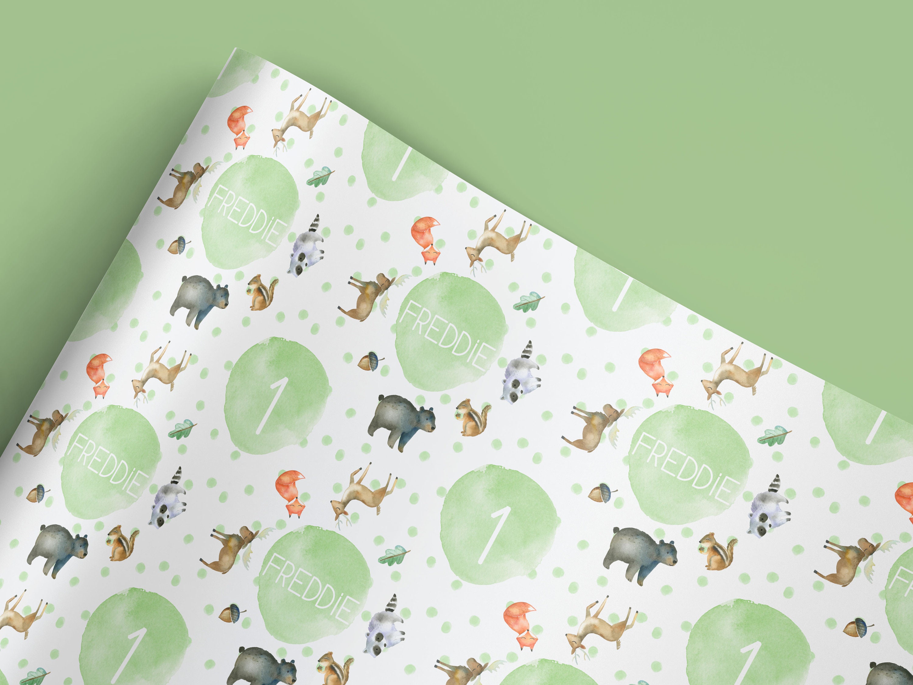 Fox Woodland Wrapping Paper, Gift Wrap, Birthday Wrapping Paper