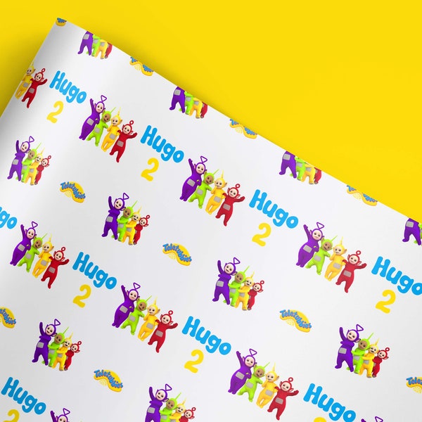 Teletubbies Wrapping Paper, Teletubbies Wrap, Teletubbies Birthday, Teletubbies Party