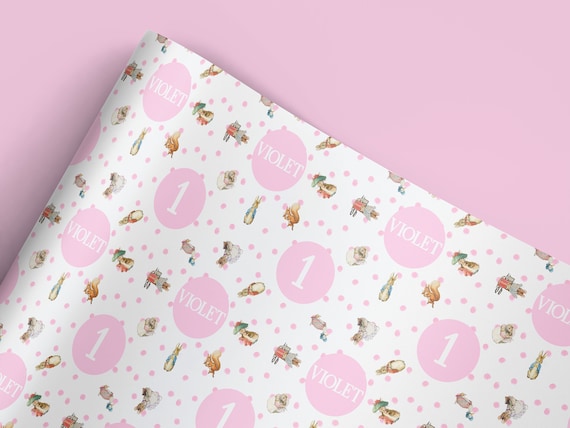 first birthday wrapping paper