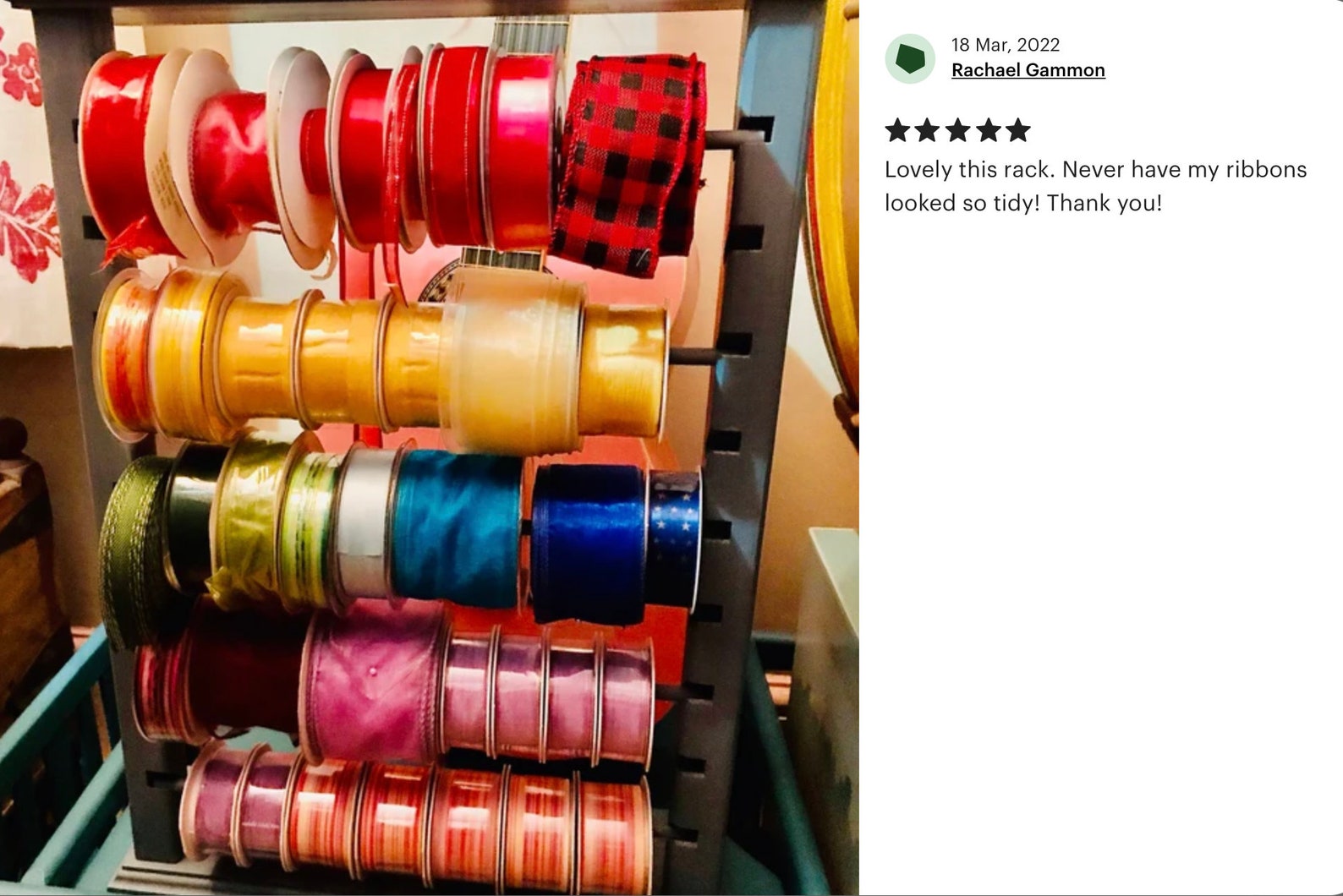 Ribbon Holder WALL Mountable Ribbon Rack Craft Storage Etsy UK