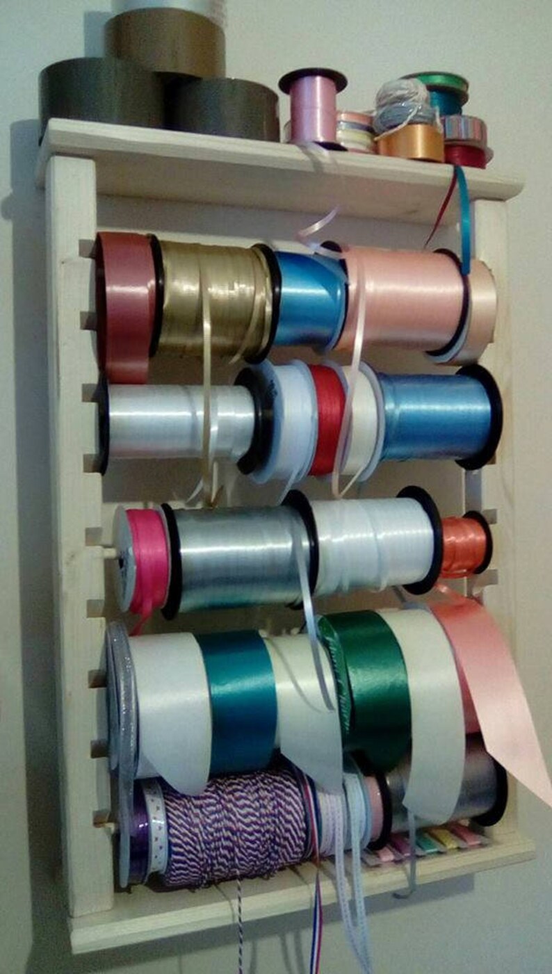 Ribbon Holder Wall Mountable Ribbon Organiser Ribbon Etsy