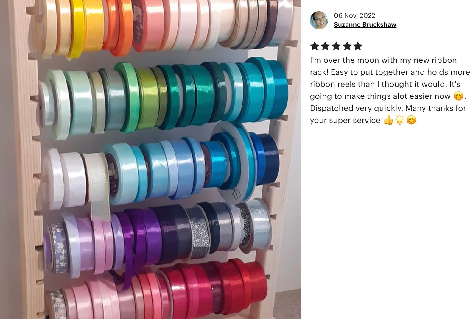 Ribbon Holder WALL Mountable Ribbon Rack Craft Storage Etsy UK