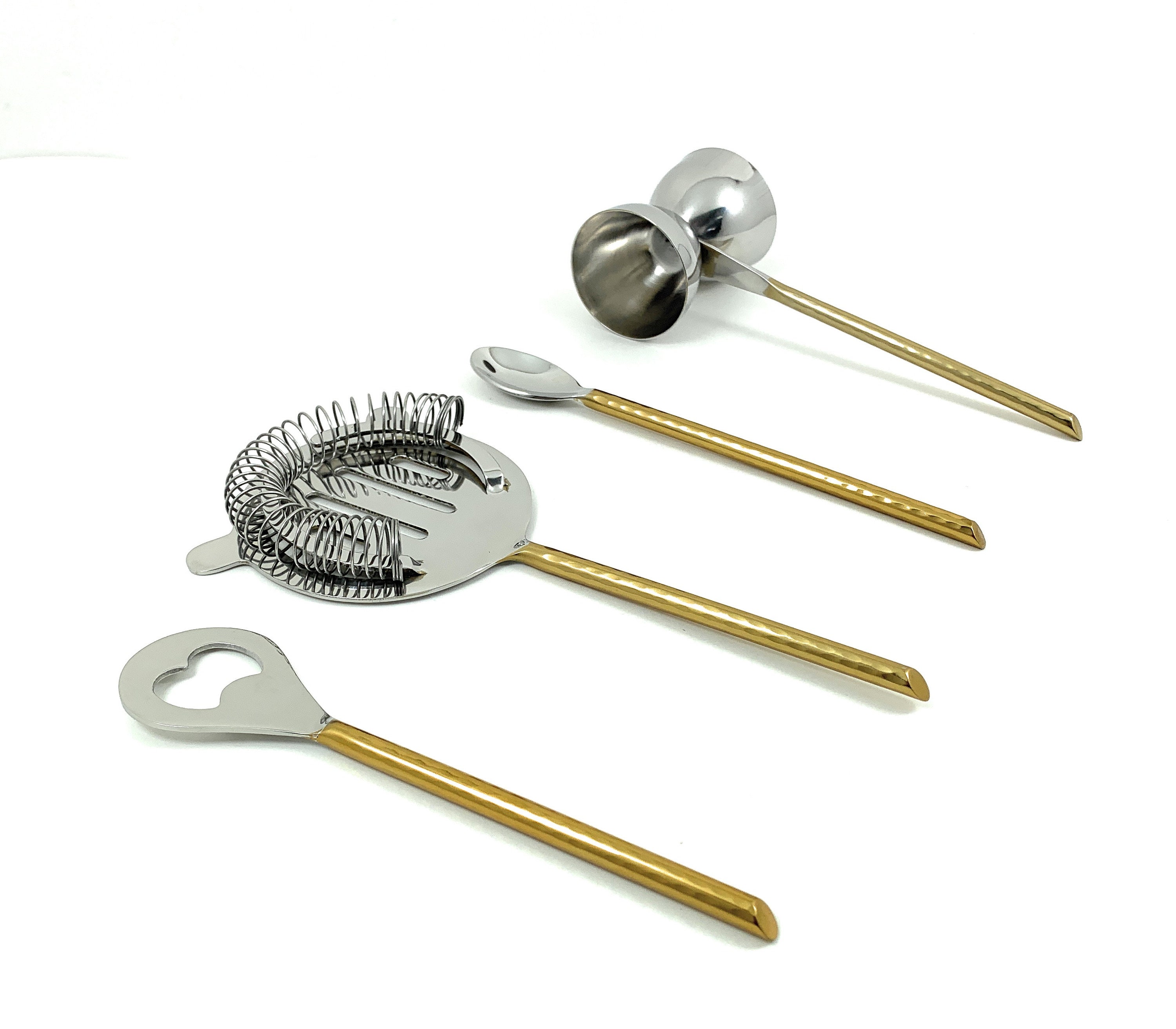 Bar Tools Accessories & Bartending Kit Set of 4 for Home Bar and ...