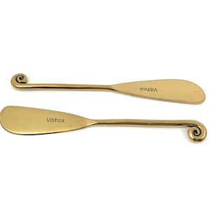 Pate Knife Cheese Butter Spreader Set of 6 (Golden)