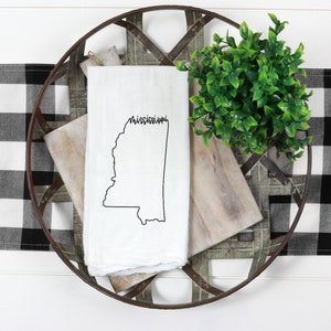 Mississippi Kitchen Towel | Custom State Decor | Mississippi Home Decor | Mississippi Gift