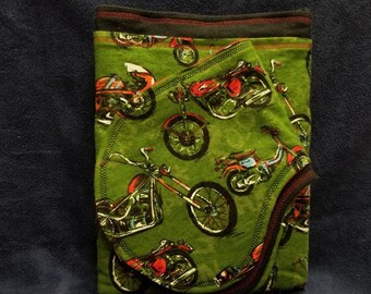 Motorbike MotorCycle Flannel XL Double Layer Receiving Blanket Burp Cloth 3 piece Baby Boy GIft Set