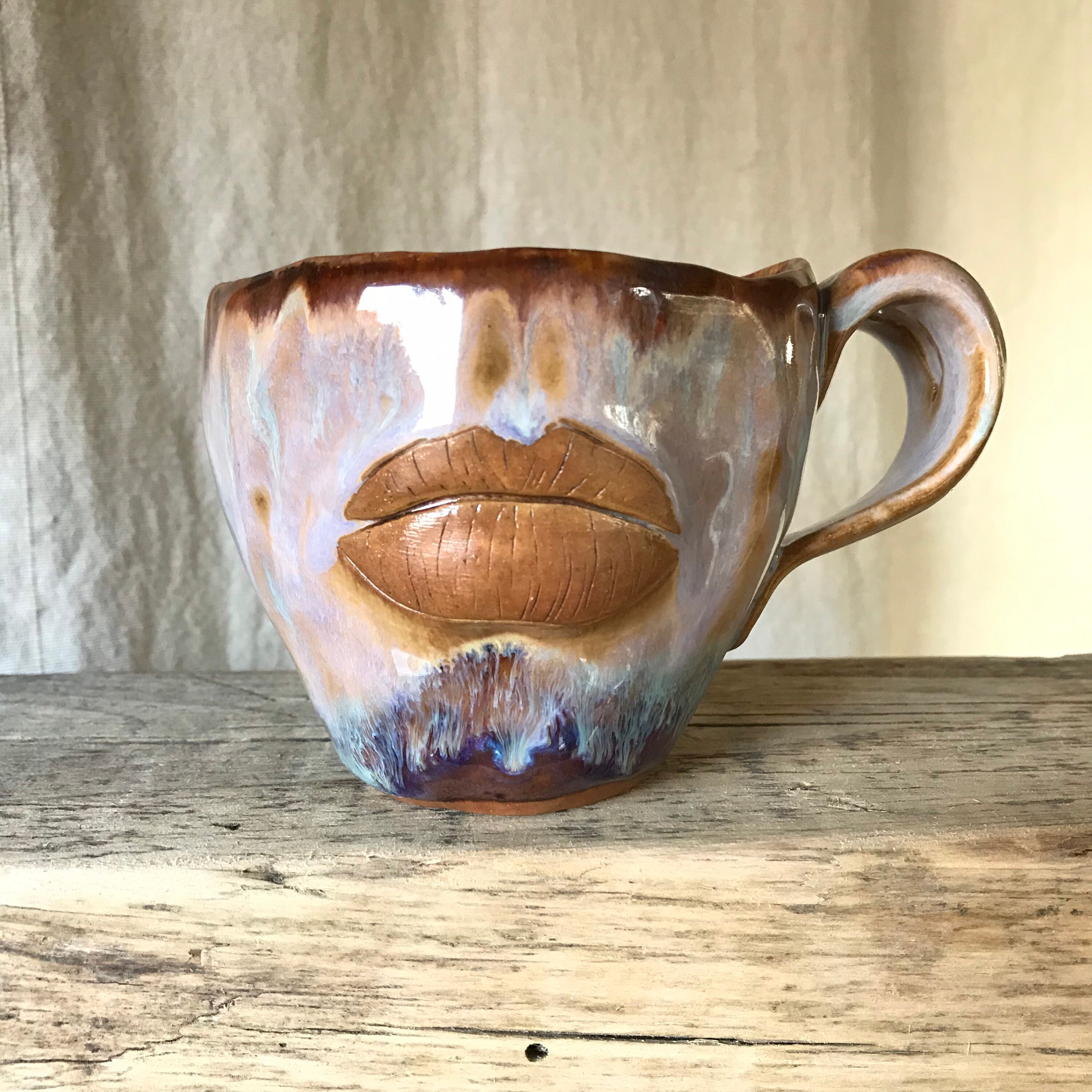 Ceramic Lips Cup / Handmade Pottery Mug / Sculpture Mug Etsy