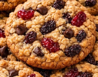 Receta de galletas de avena masticables con chispas de chocolate, estilo panadería (PDF)