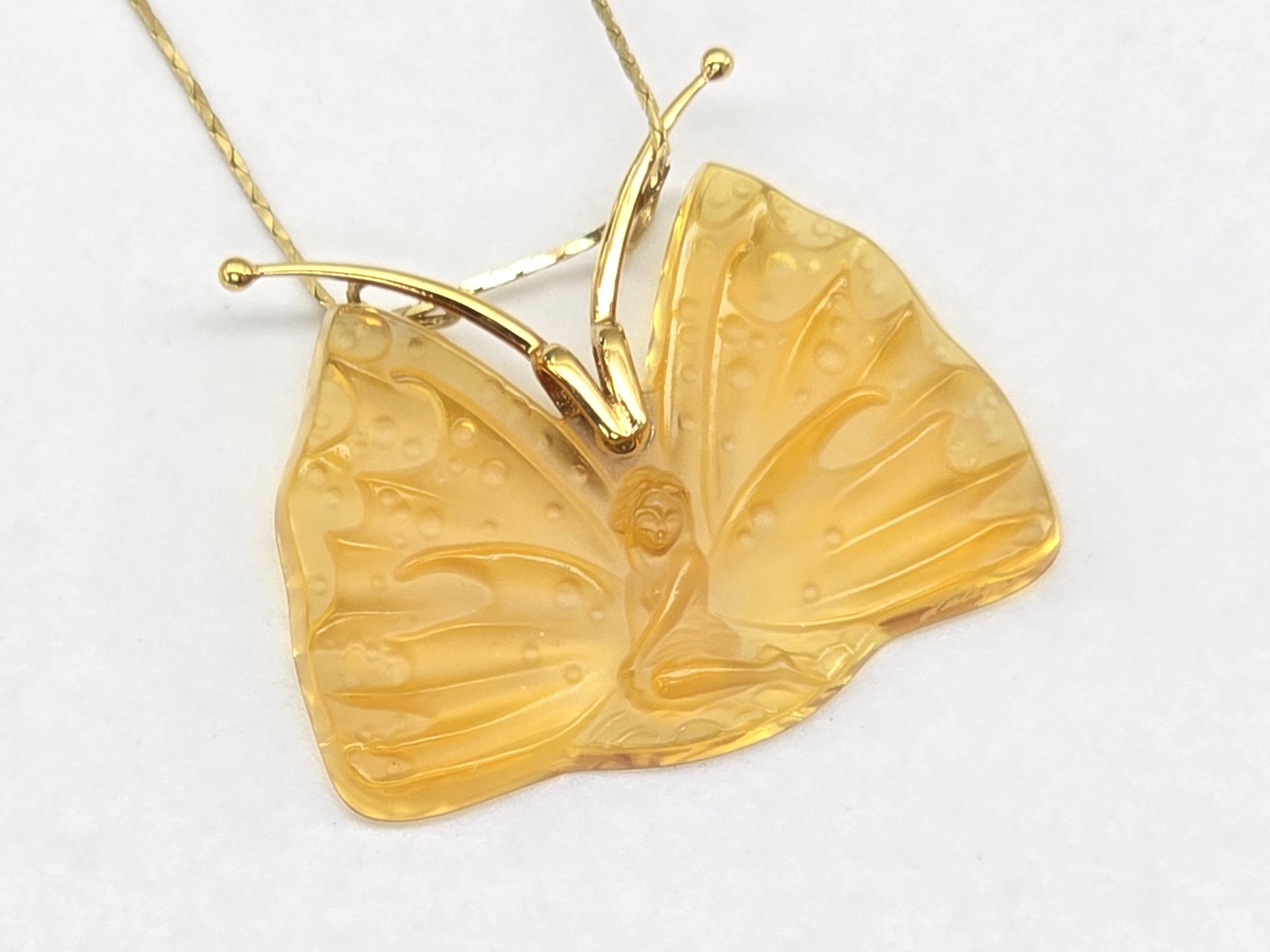 Lalique ラリック パピヨンネックレス ピンク ラリック新作 ラリック 