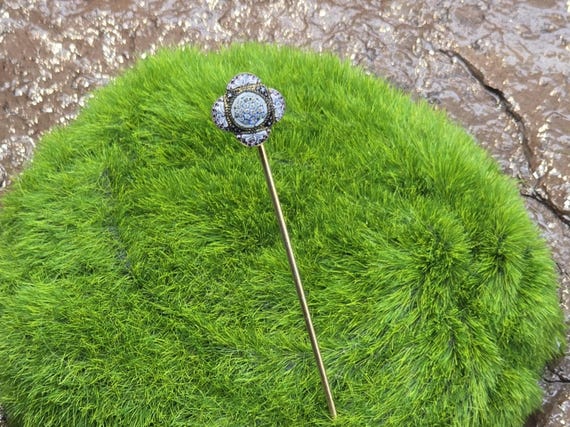 Antique Micro Mosaic Stick Pin, FAB Fabrico Angelo Pessar Micro Mosaic Pin, Micro Mosaic Lapel Pin, Micro Mosaic Brooch, 1800s Jewelry