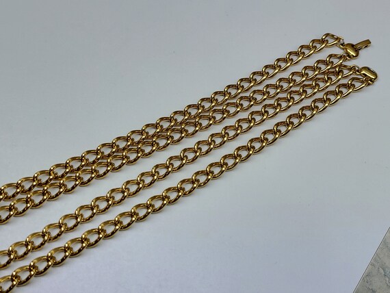 Vintage Napier Double Chain Necklace, Napier Gold… - image 5