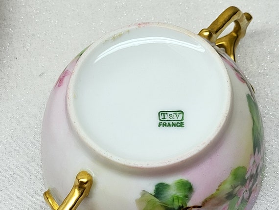Antique T&V Limoges Tea Cup, Tressemann and Vogt Double
