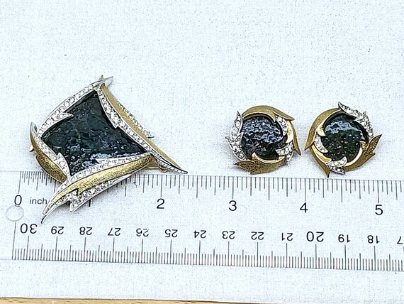 Very Rare Marcel Boucher Brooch and Clip Earring … - image 9