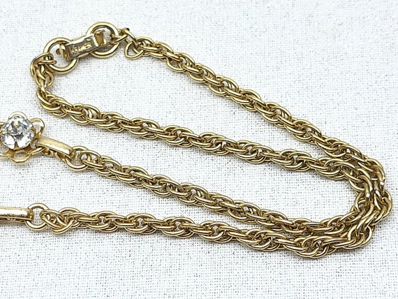 Vintage Kramer Flower Necklace, Gold Tone Flower … - image 8