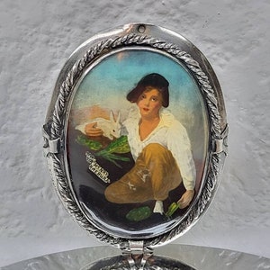 Antique Art Deco Sterling Silver C1915 Sir Henry Raeburn England 925 Portrait Brooch Antique Silver Jewelry
