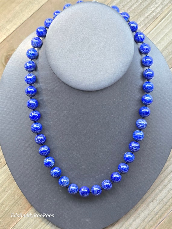 Vintage Lapis Lazuli Necklace, Vintage Lapis beade