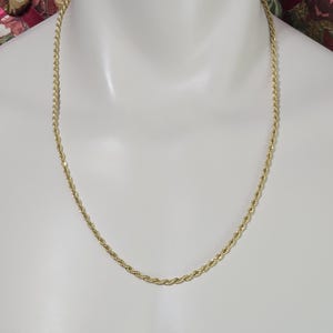 Vintage Monet Necklace Chain, Monet Gold Tone Rope Chain Necklace, 24" Gold Twisted Rope Chain, Vintage Monet Jewelry
