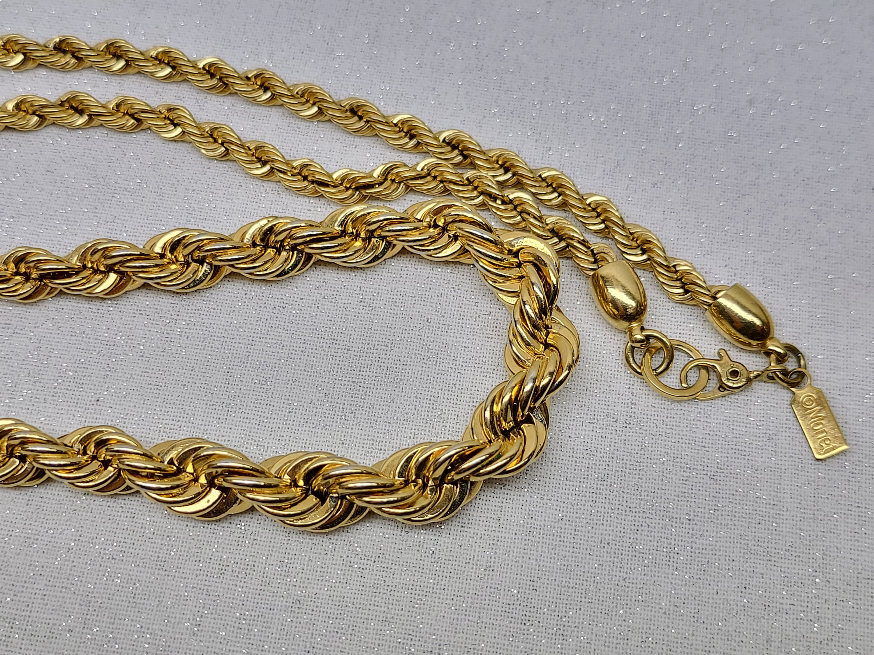 Vintage Necklace Rope Chain Necklace Variegated Etsy