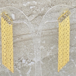 Vintage Park Lane Tassel Earrings, Park Lane Gold Tone Chain Fringe Earrings, Rare Park Lane Earrings, Vintage Park Lane Jewelry