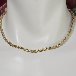 Vintage Monet Necklace, Monet Rope Chain Necklace, Monet Gold Tone Chain Necklace, Monet Collar Chain Necklace, Vintage Monet Jewelry