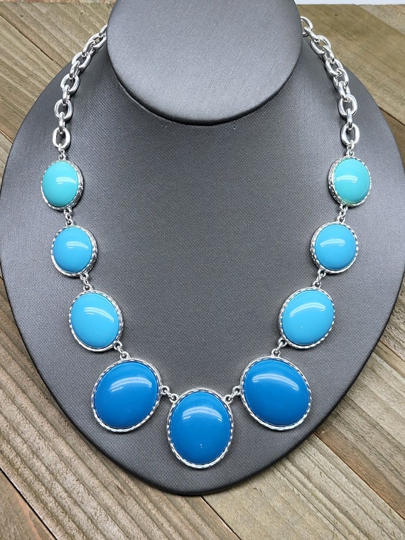 Vintage Liz Claiborne Necklace, LC Shades of Blue 