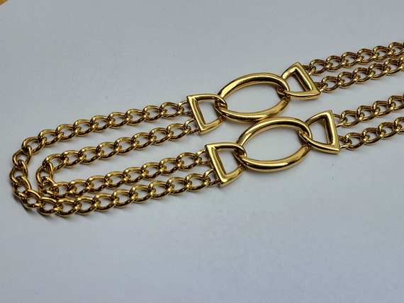 Vintage Napier Double Chain Necklace, Napier Gold… - image 4