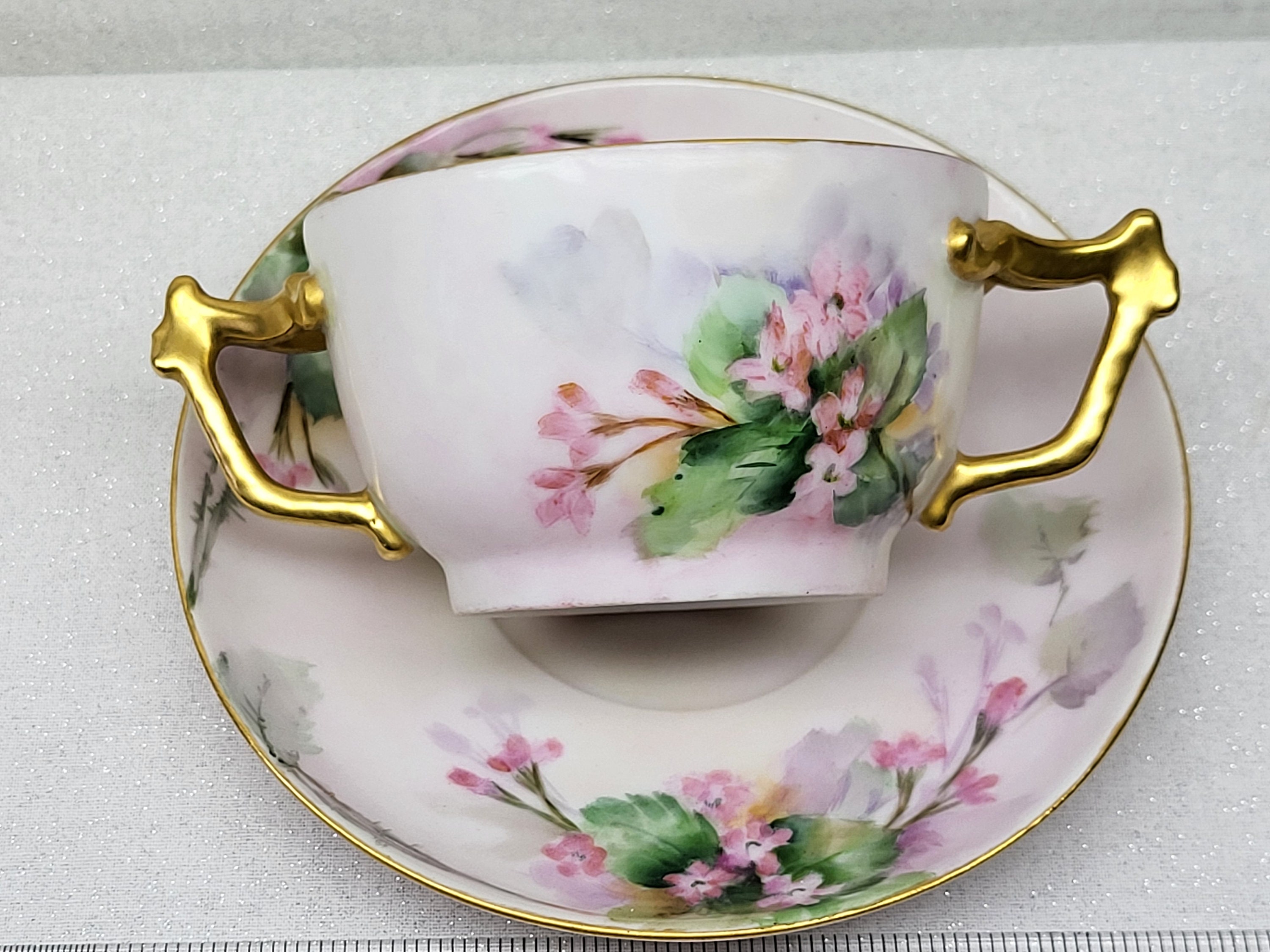 Antique T&V Limoges Tea Cup, Tressemann and Vogt Double